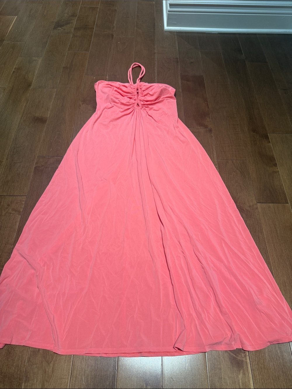 A.L.C. Coral Pink Strapless Maxi